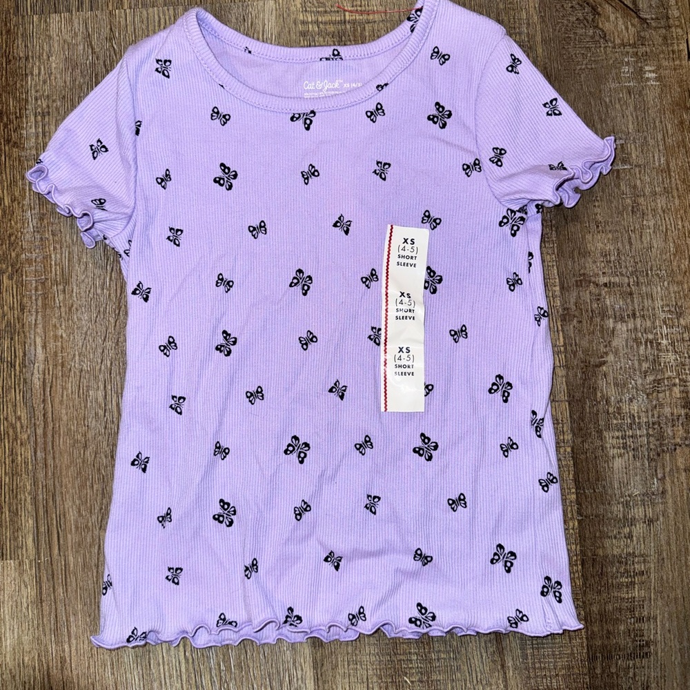 Cat & Jack Lavender Butterfly Tee